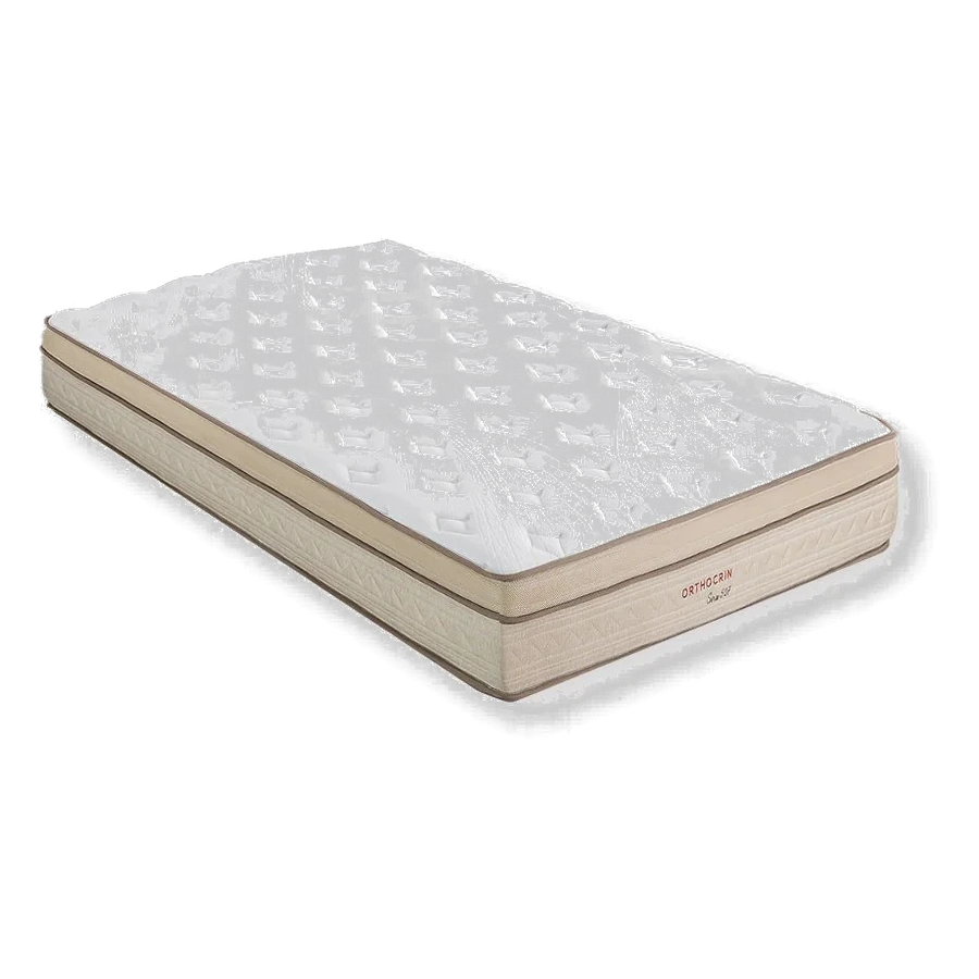Colchão Orthocrin com euro pillow e faixa lateral bege
