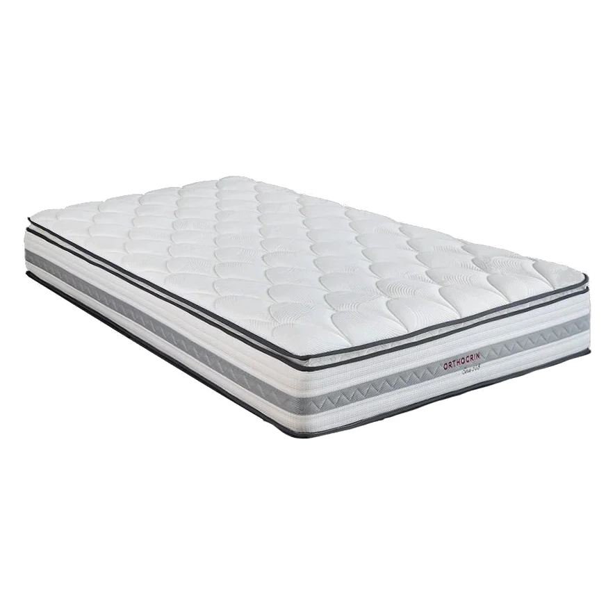 Colchão Orthocrin pillow top com faixas cinza